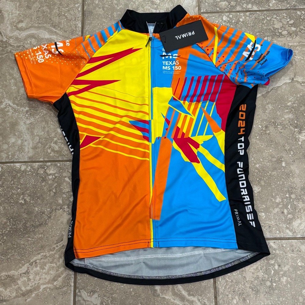 Primal Bike MS Texas 150 2024 Top Fundraiser Cycling Jersey Women XL New
